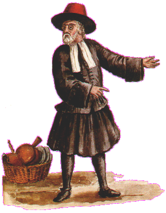Jdischer Hndler an vorgeschriebener Bekleidung erkennbar, die durchaus einem Wandel unterlag und in venezianischen Territorien zudem bei Gefahr abgelegt werden durfte.