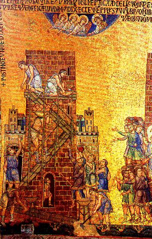 Mosaik: Turmbau zu Babel